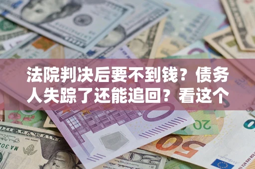 武汉法院判决后要不到钱？债务人失踪了还能追回？看这个方法！
