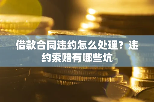 武汉借款合同违约怎么处理？违约索赔有哪些坑