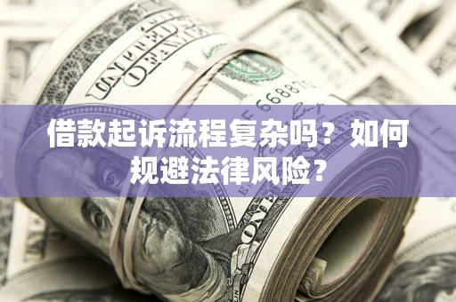 武汉借款起诉流程复杂吗？如何规避法律风险？