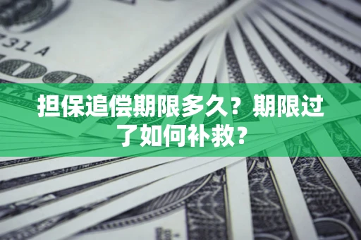 武汉担保追偿期限多久？期限过了如何补救？