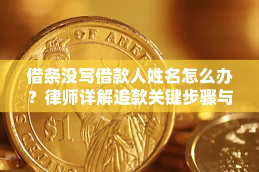 武汉借条没写借款人姓名怎么办？律师详解追款关键步骤与证据链构建