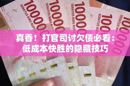 武汉真香！打官司讨欠债必看：低成本快胜的隐藏技巧