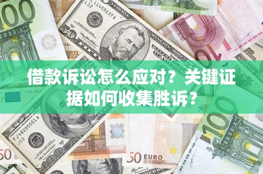 武汉借款诉讼怎么应对？关键证据如何收集胜诉？